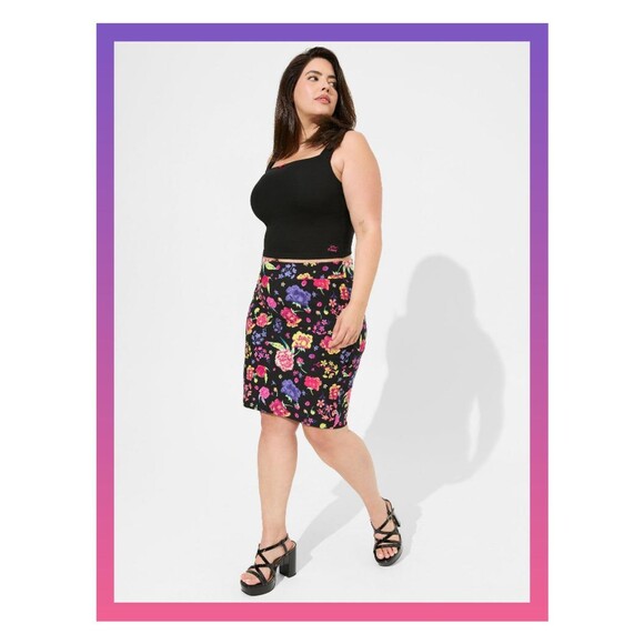 NWT Torrid 5X Betsey Johnson Foxy Knit Cropped Tank & Mini Foxy Skirt Set of 2 - Picture 1 of 13